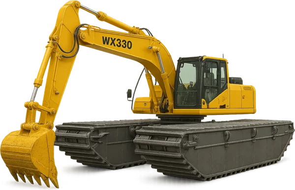 Плавающий экскаватор Wetland Equipment Amphibious Excavator WX330