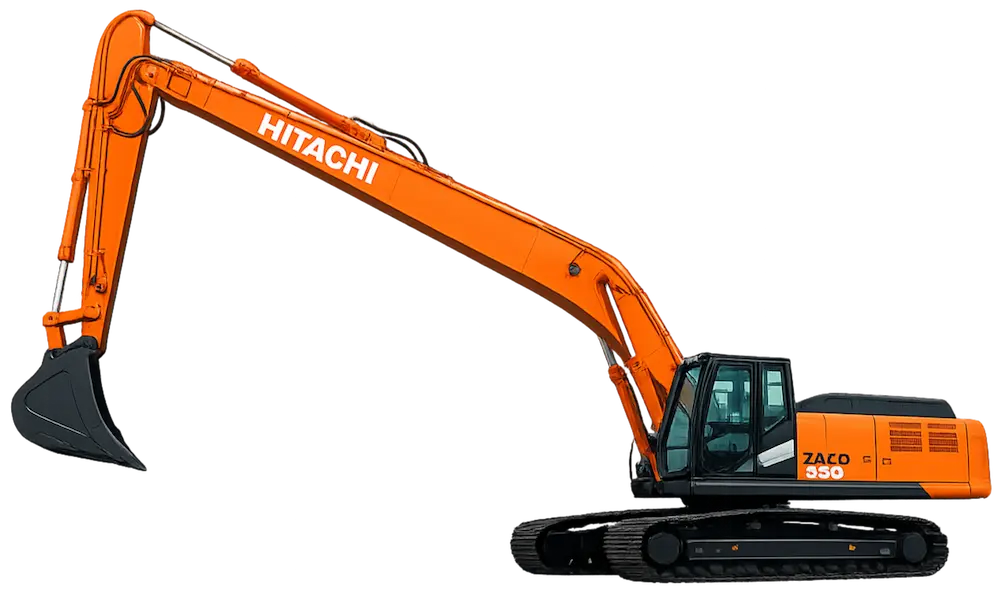 Длиннорукий экскаватор Hitachi ZX350 Long Reach