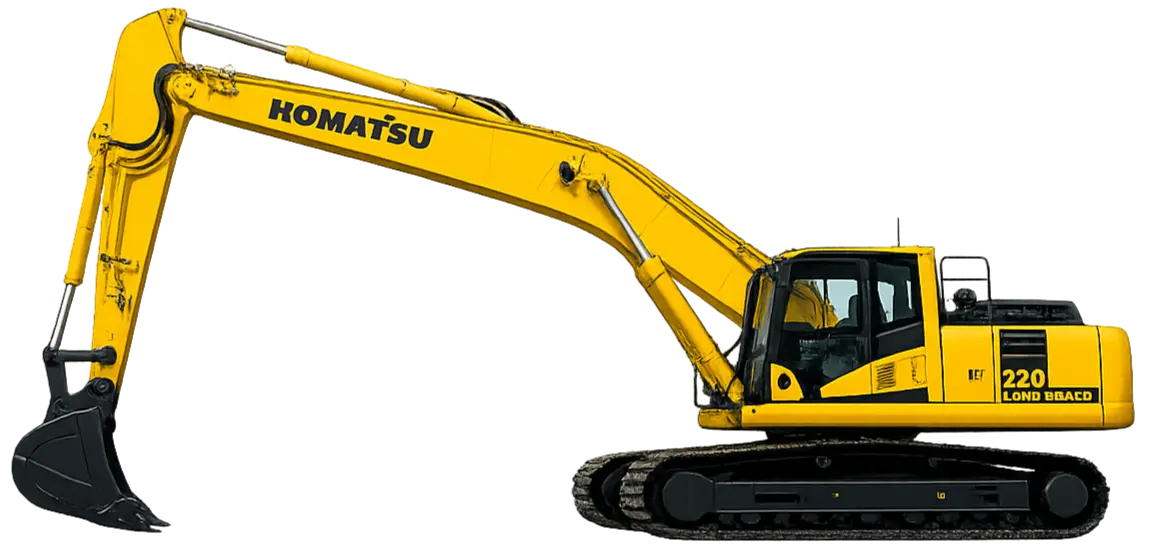 Длиннорукий экскаватор Komatsu PC220 Long Reach