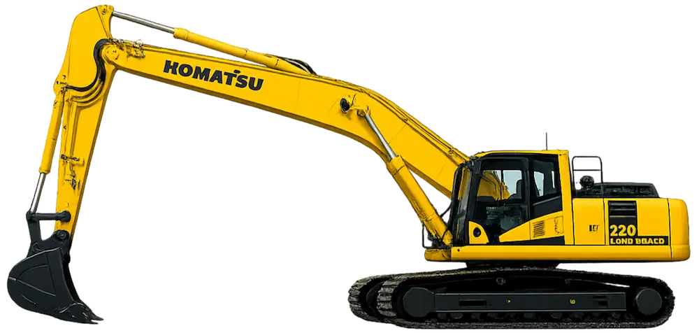 Длиннорукий экскаватор Komatsu PC220 Long Reach