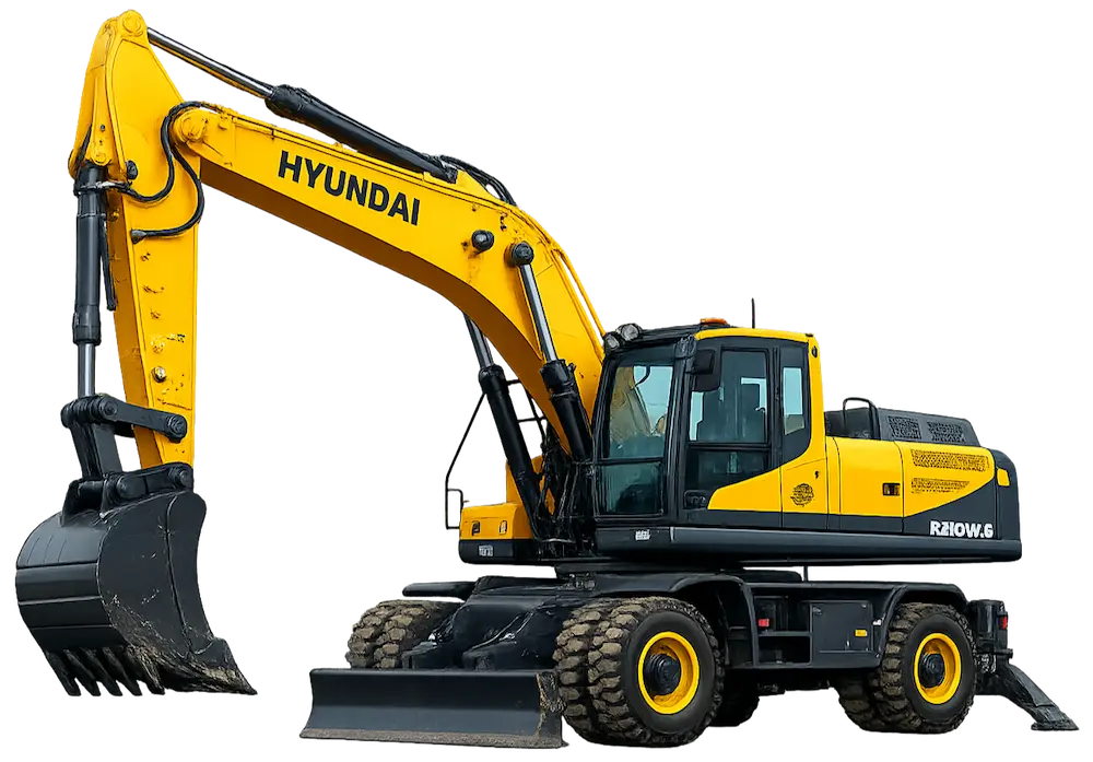 Колесный экскаватор Hyundai R210W-9