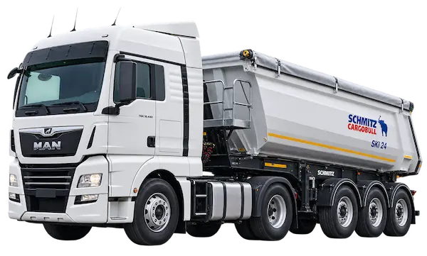 Самосвальный полуприцеп MAN TGX 18.440 + Schmitz Cargobull SKI 24