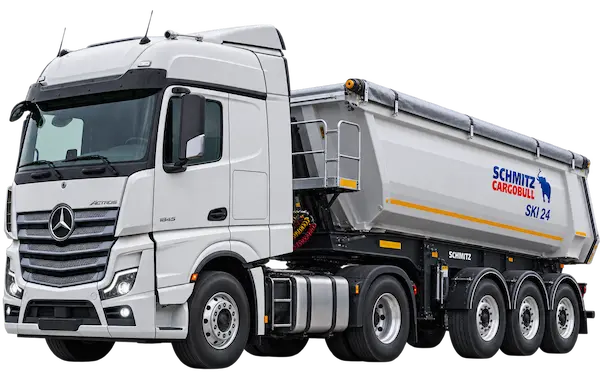 Самосвальный полуприцеп Mercedes-Benz Actros 1845 + Schmitz SKI 24
