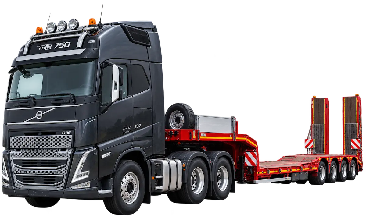 Трал Volvo FH16 с полуприцепом